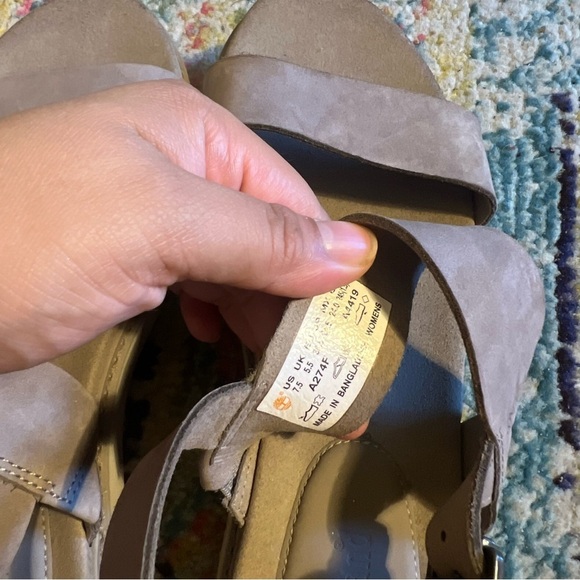 Timberland Women\'s Safari Dawn 2-Band Sandals in Taupe Gray size 7.5